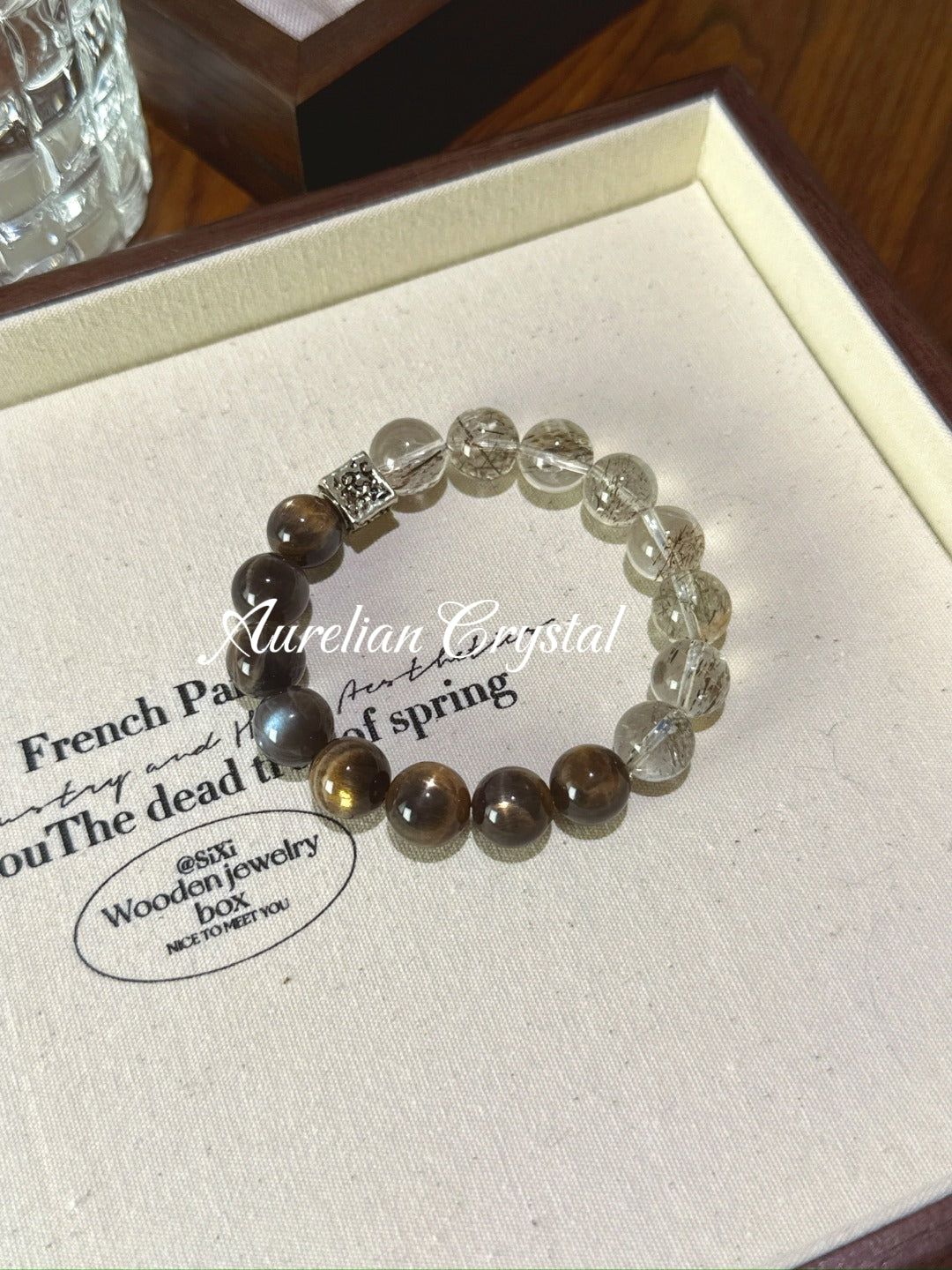 Gold Skeleton Quartz & Black Gold Ultra Bracelet (bac1011)