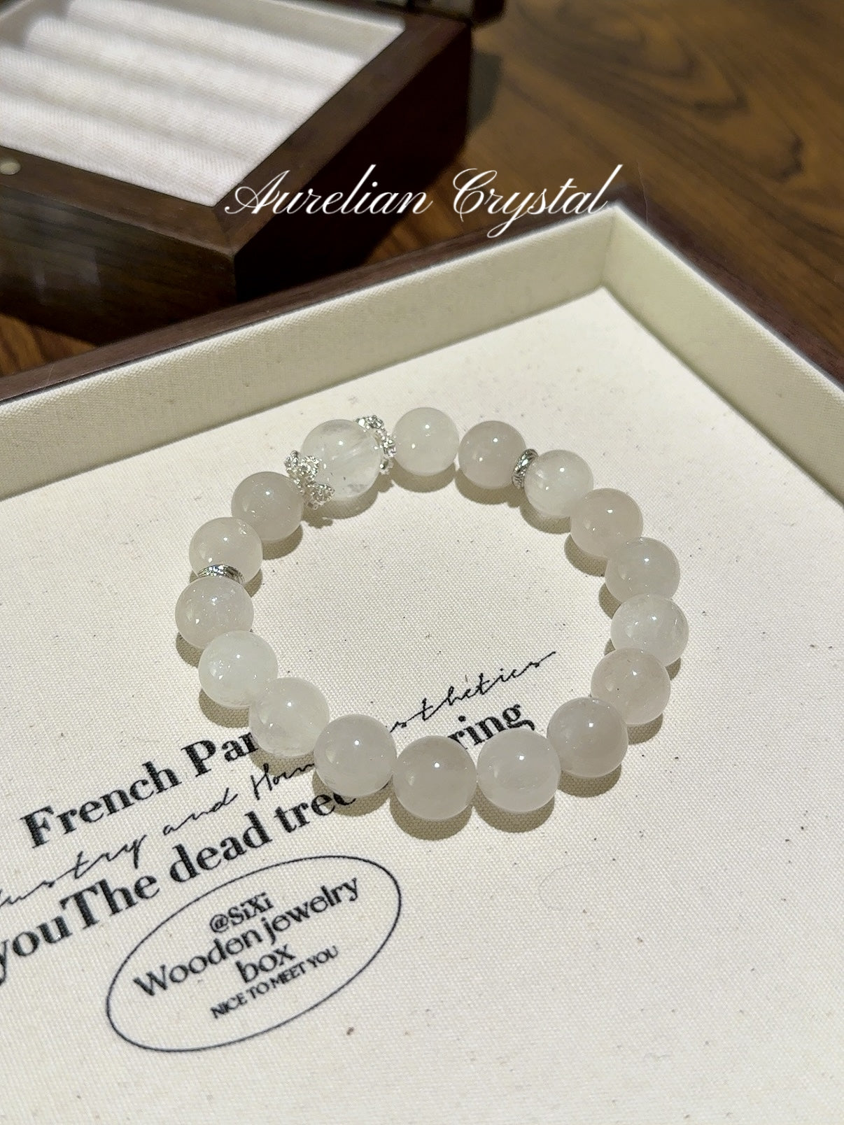 White Phantom Quartz Bracelet (bac786)