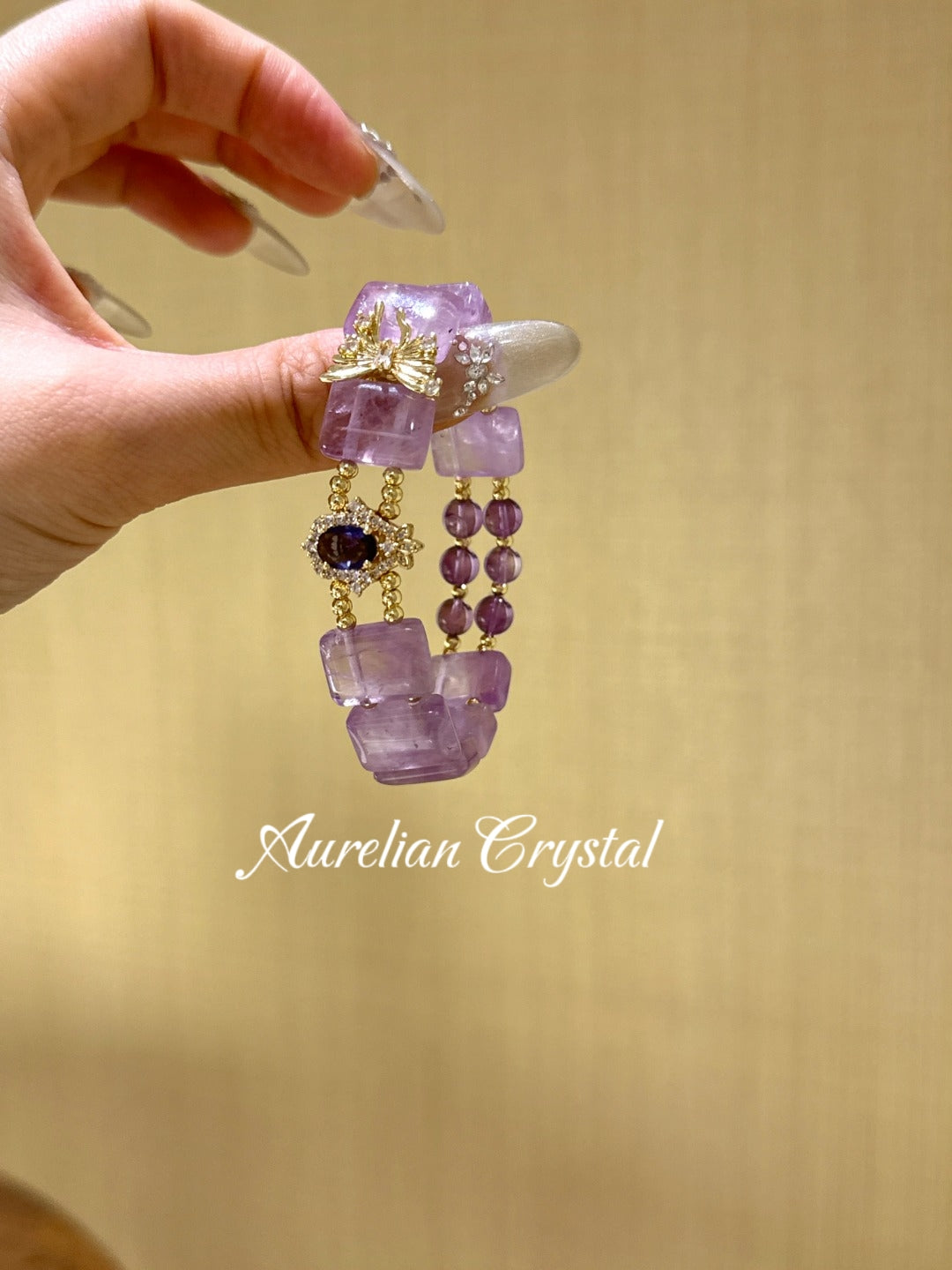Amethyst Pendant Bracelet (bac868)