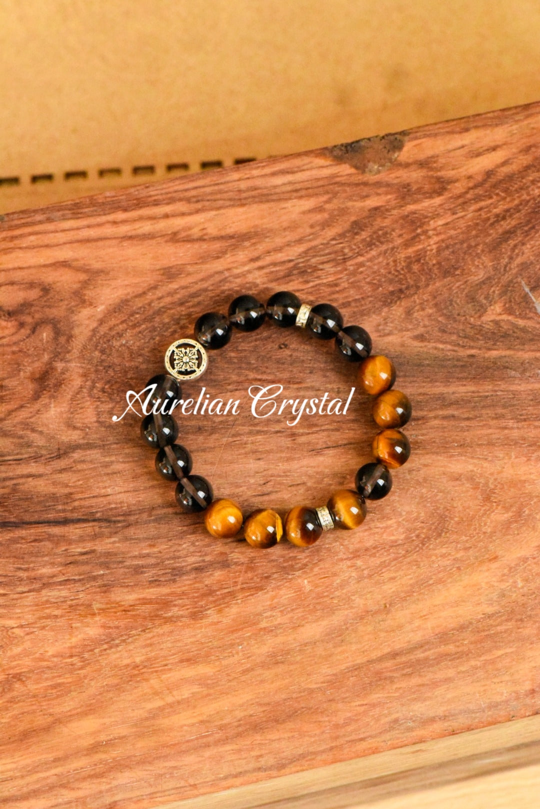 Smoky Quartz & Tiger’s Eye Bracelet (bac161)