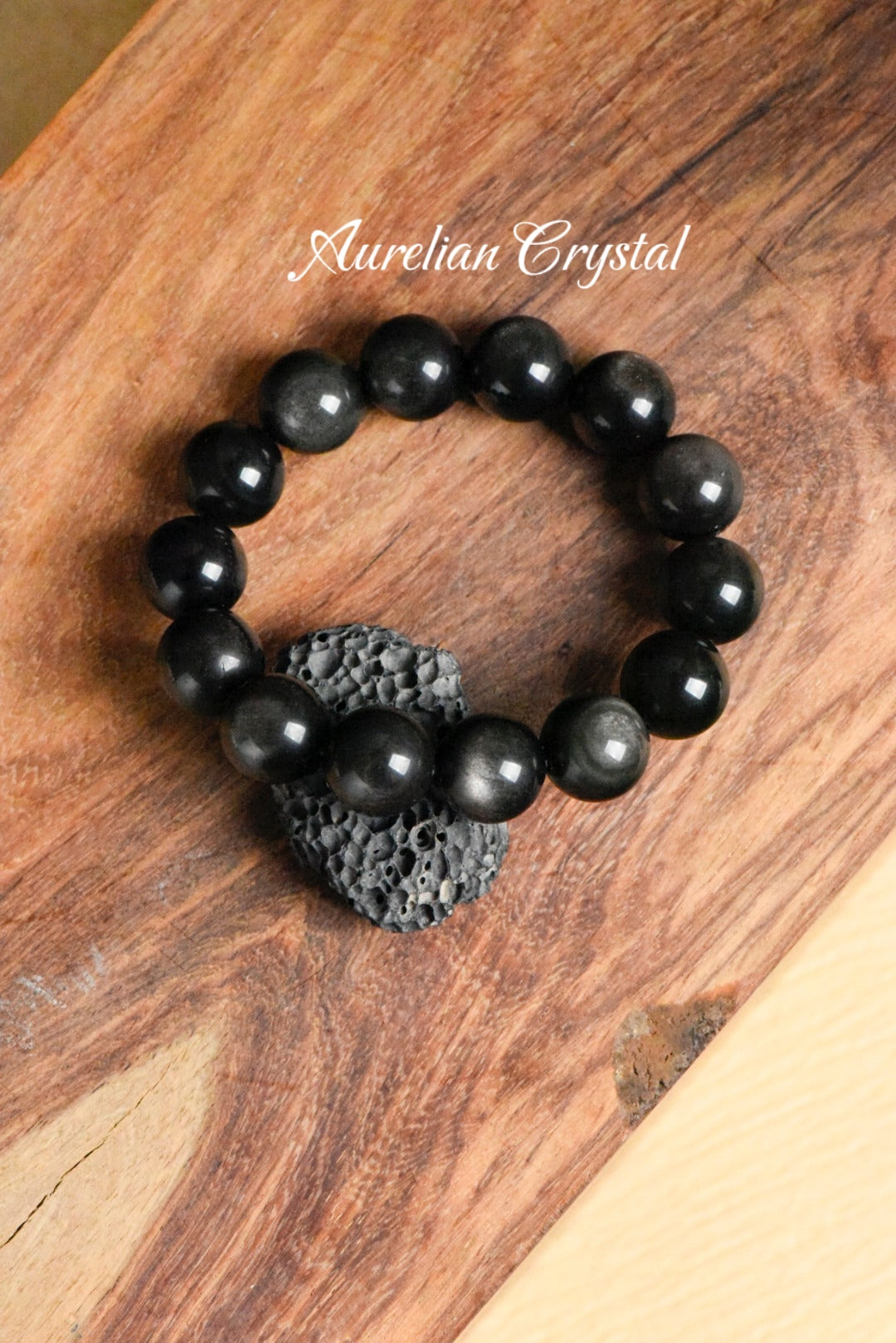 Silver Sheen Obsidian Bracelet (baa-a002)