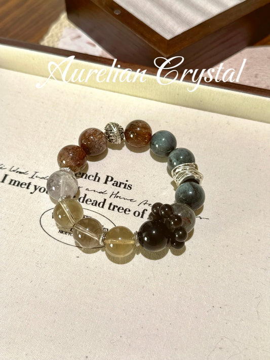 Dark Tea Series Multigem Bracelet(bac916)