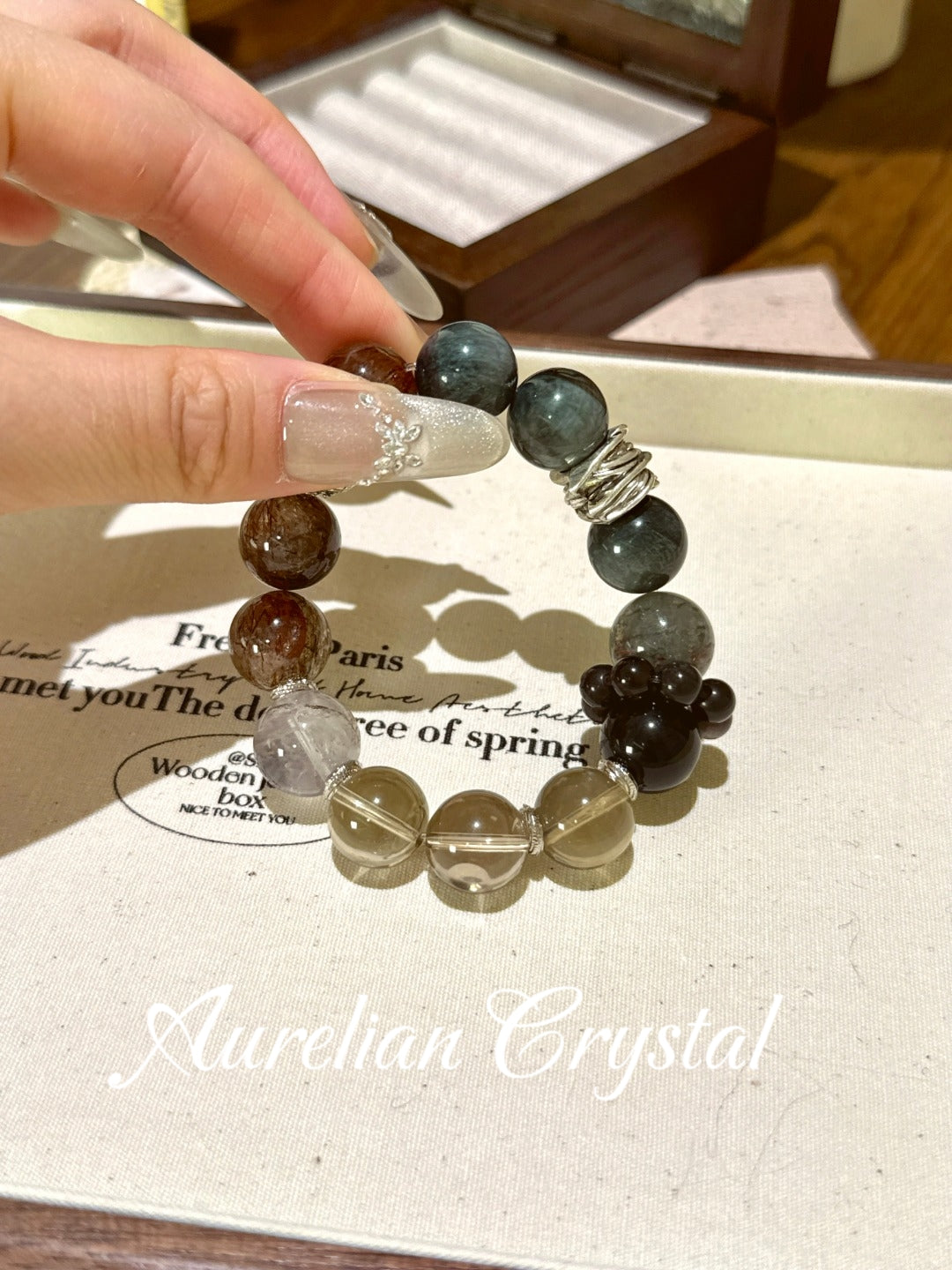 Dark Tea Series Multigem Bracelet(bac916)
