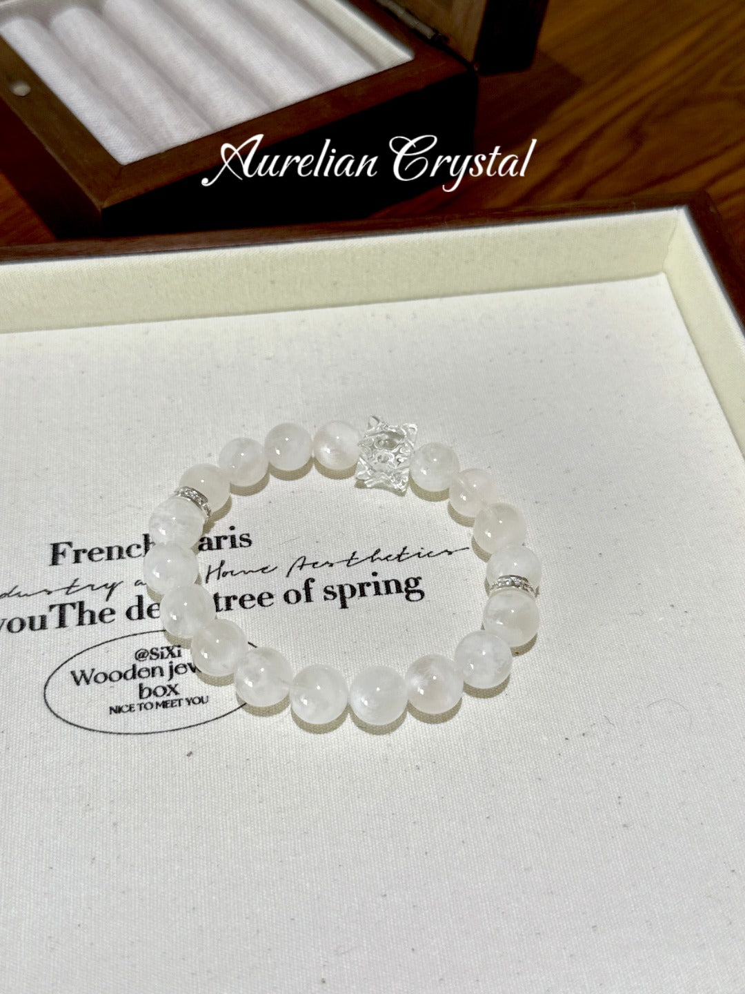 Pink Snowflake Phantom & Clear Crystal Merkaba Bracelet (bac852)