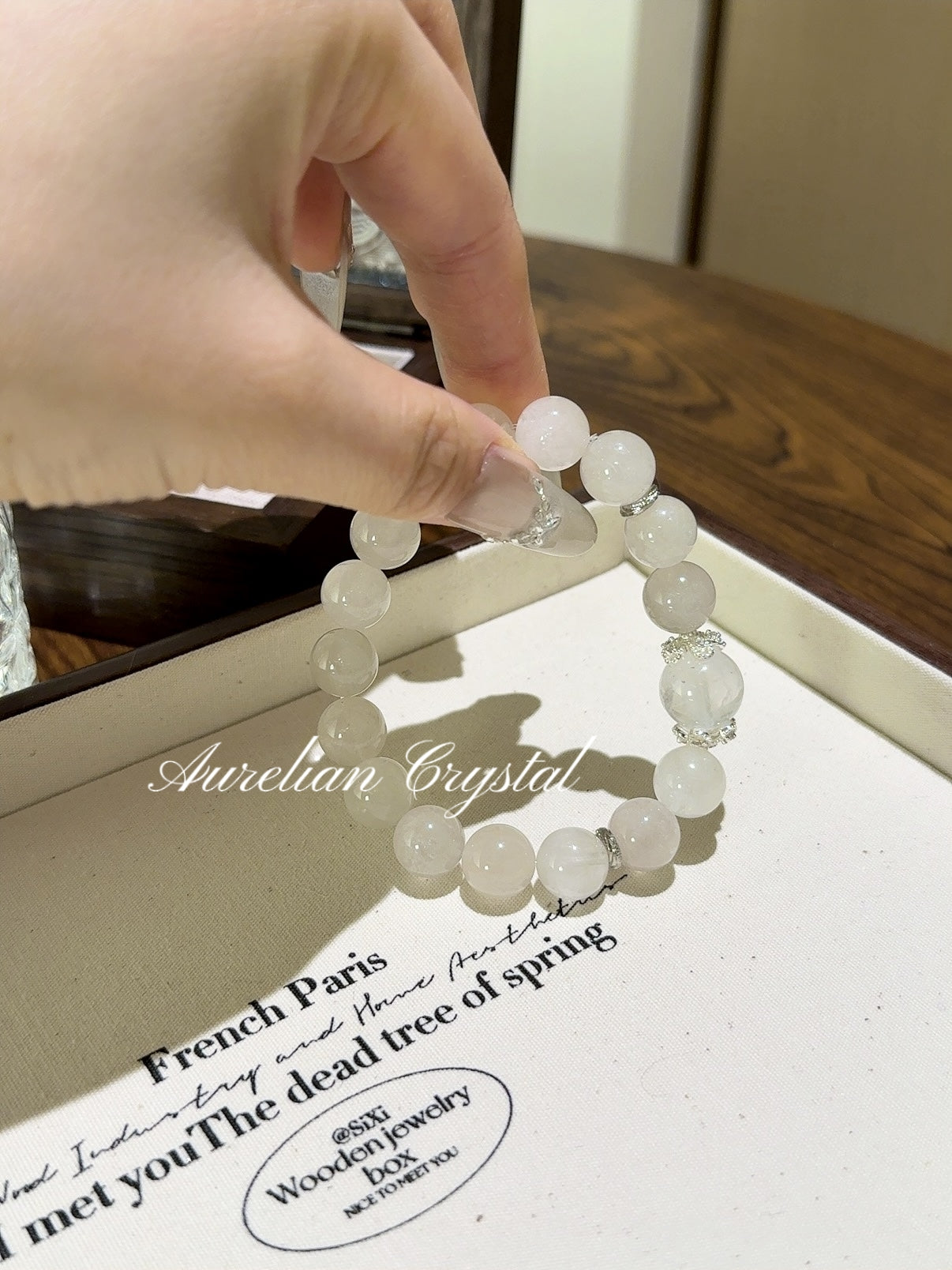 White Phantom Quartz Bracelet (bac786)