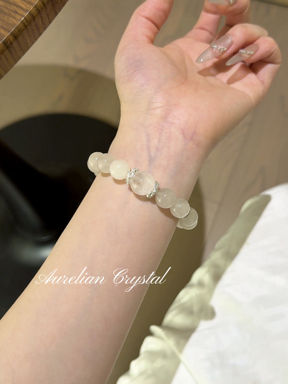 White Phantom Quartz Bracelet (bac786)