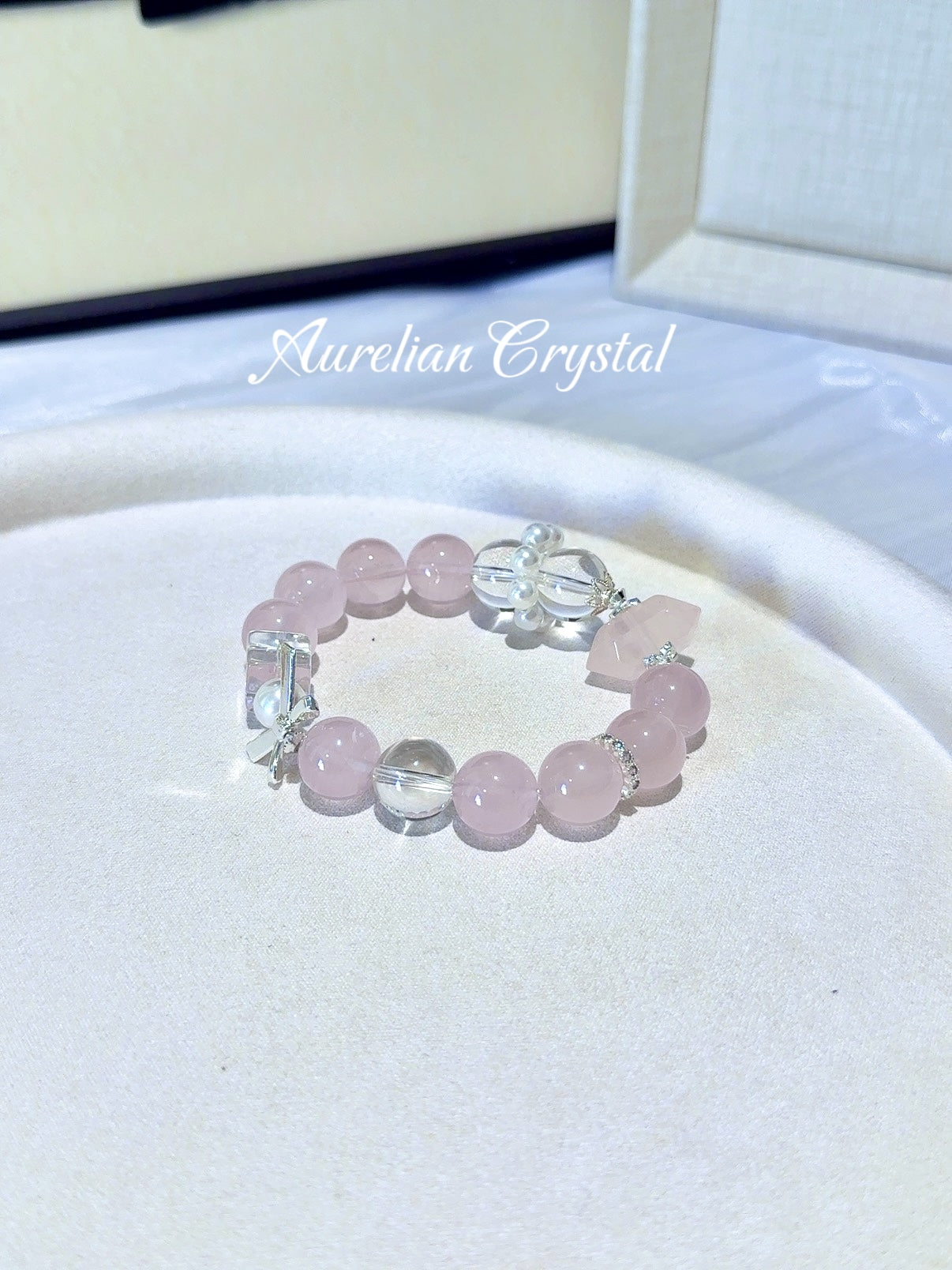 Rose Quartz & Clear Quartz Cube for Self-Love; Emotional Healing; Chakra Balance(bac639)