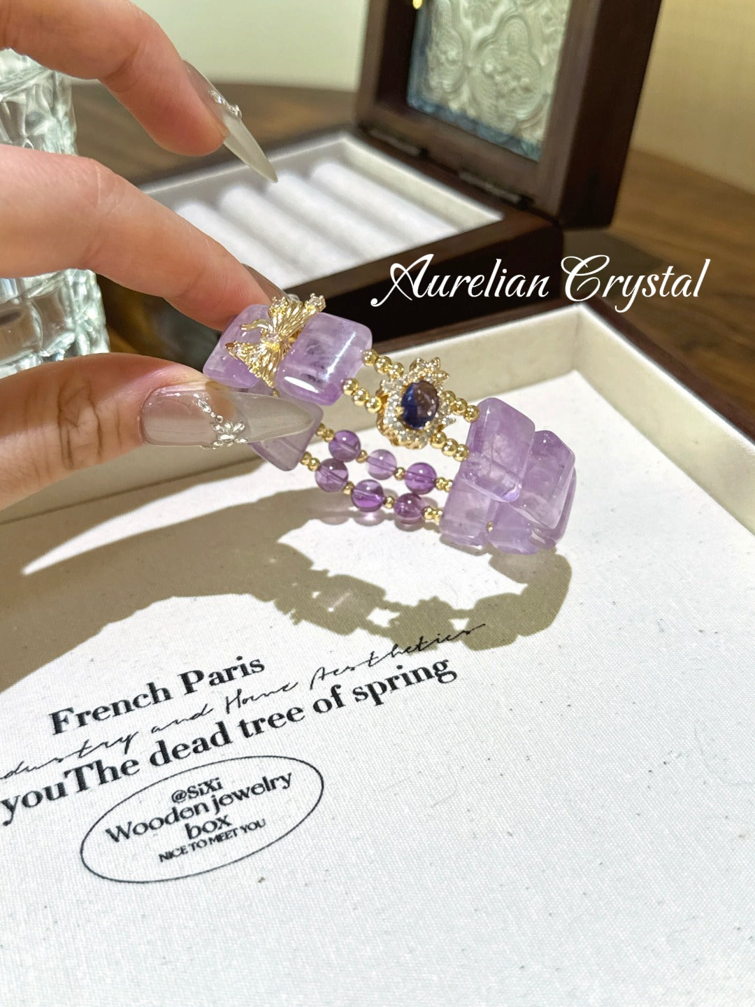 Amethyst Pendant Bracelet (bac868)
