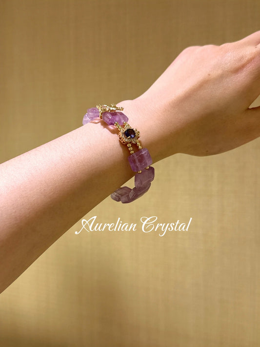 Amethyst Pendant Bracelet (bac868)