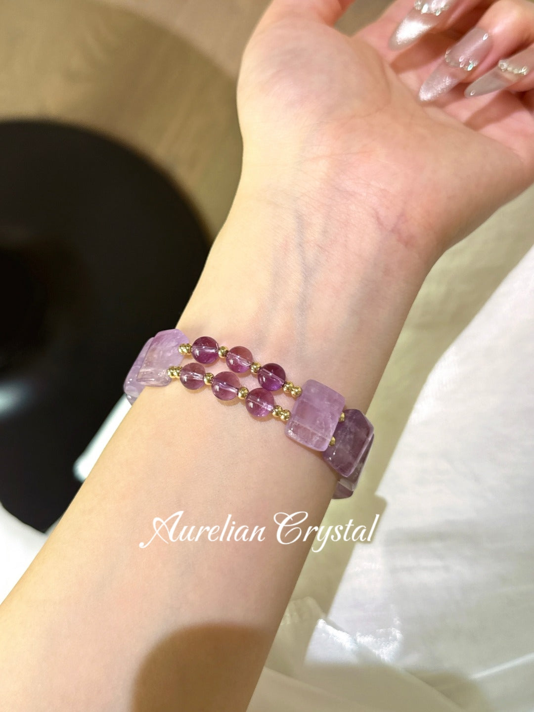 Amethyst Pendant Bracelet (bac868)