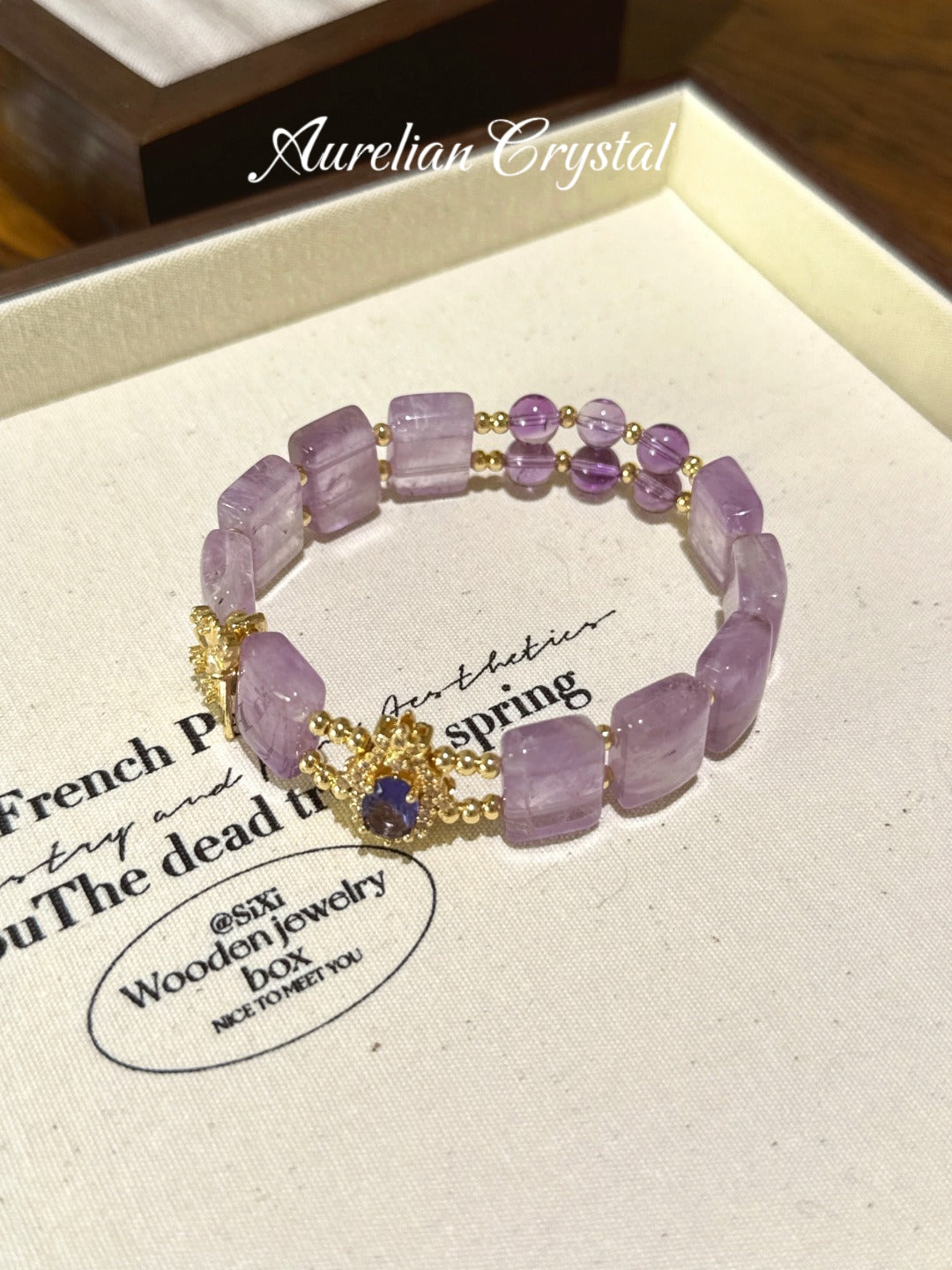 Amethyst Pendant Bracelet (bac868)