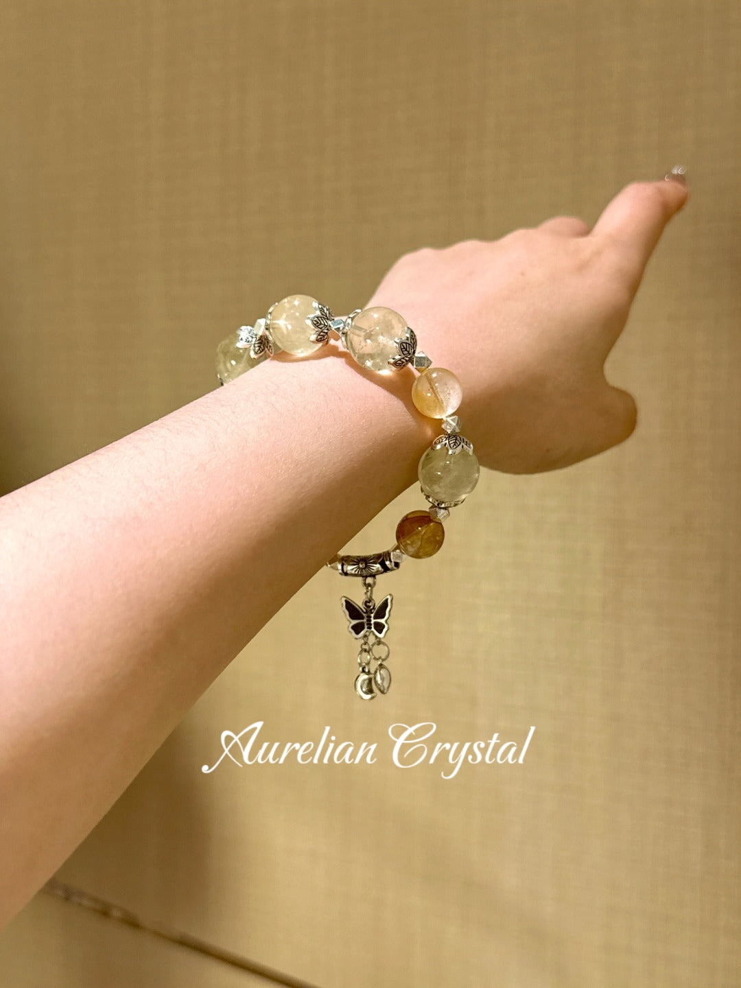 Citrine & Yellow Rutilated Quartz Bracelet (bac1029)
