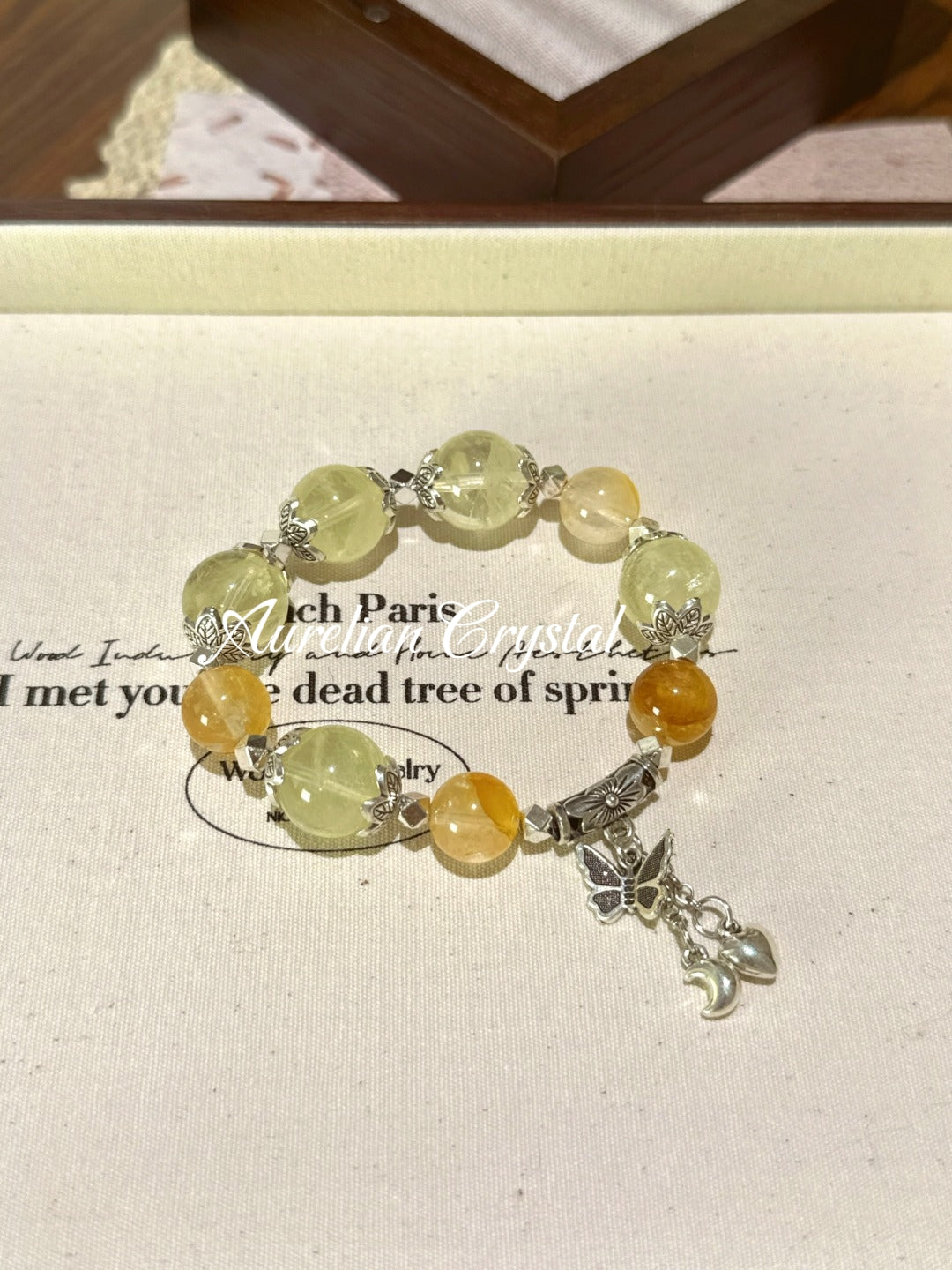 Citrine & Yellow Rutilated Quartz Bracelet (bac1029)