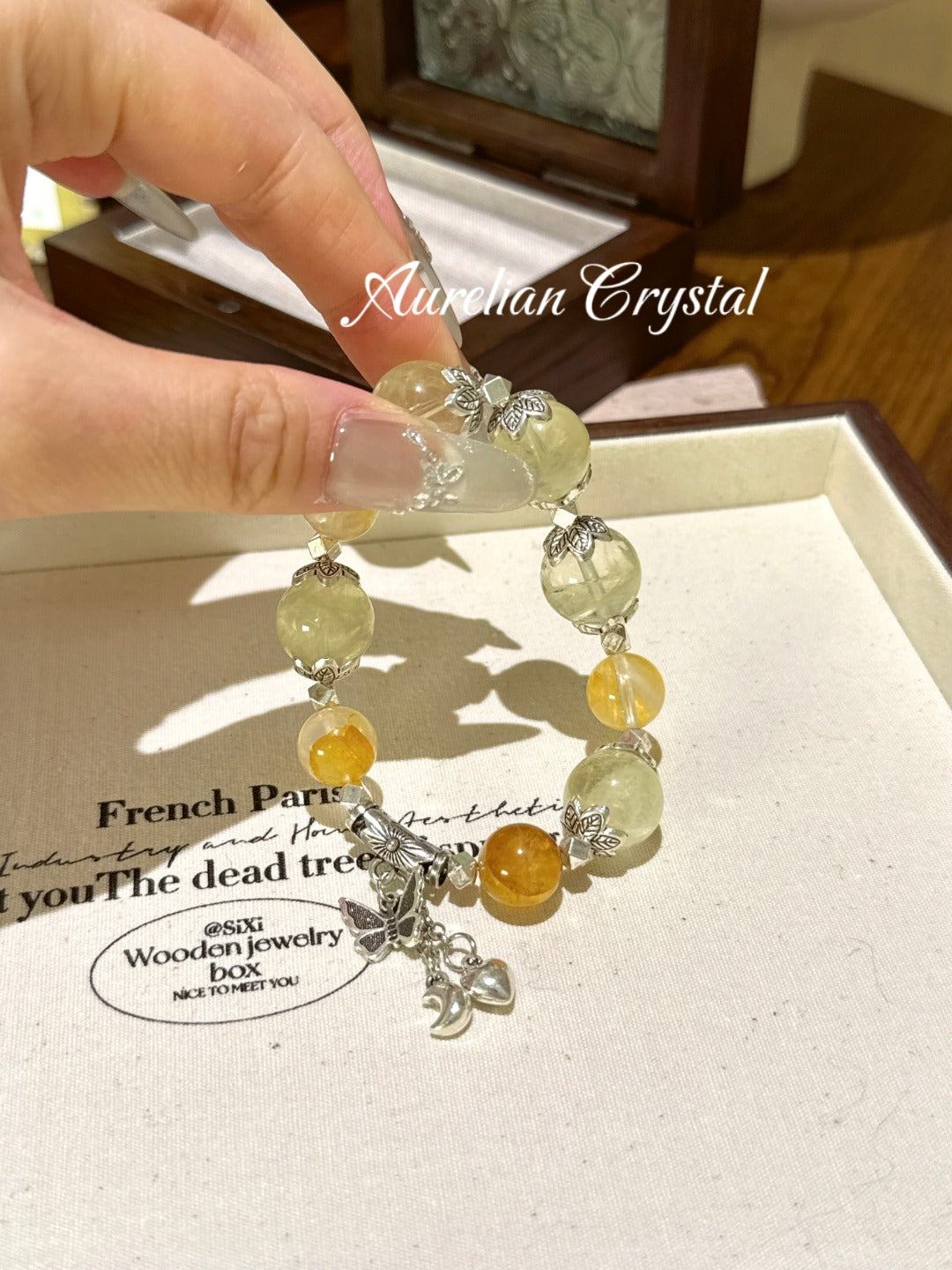 Citrine & Yellow Rutilated Quartz Bracelet (bac1029)