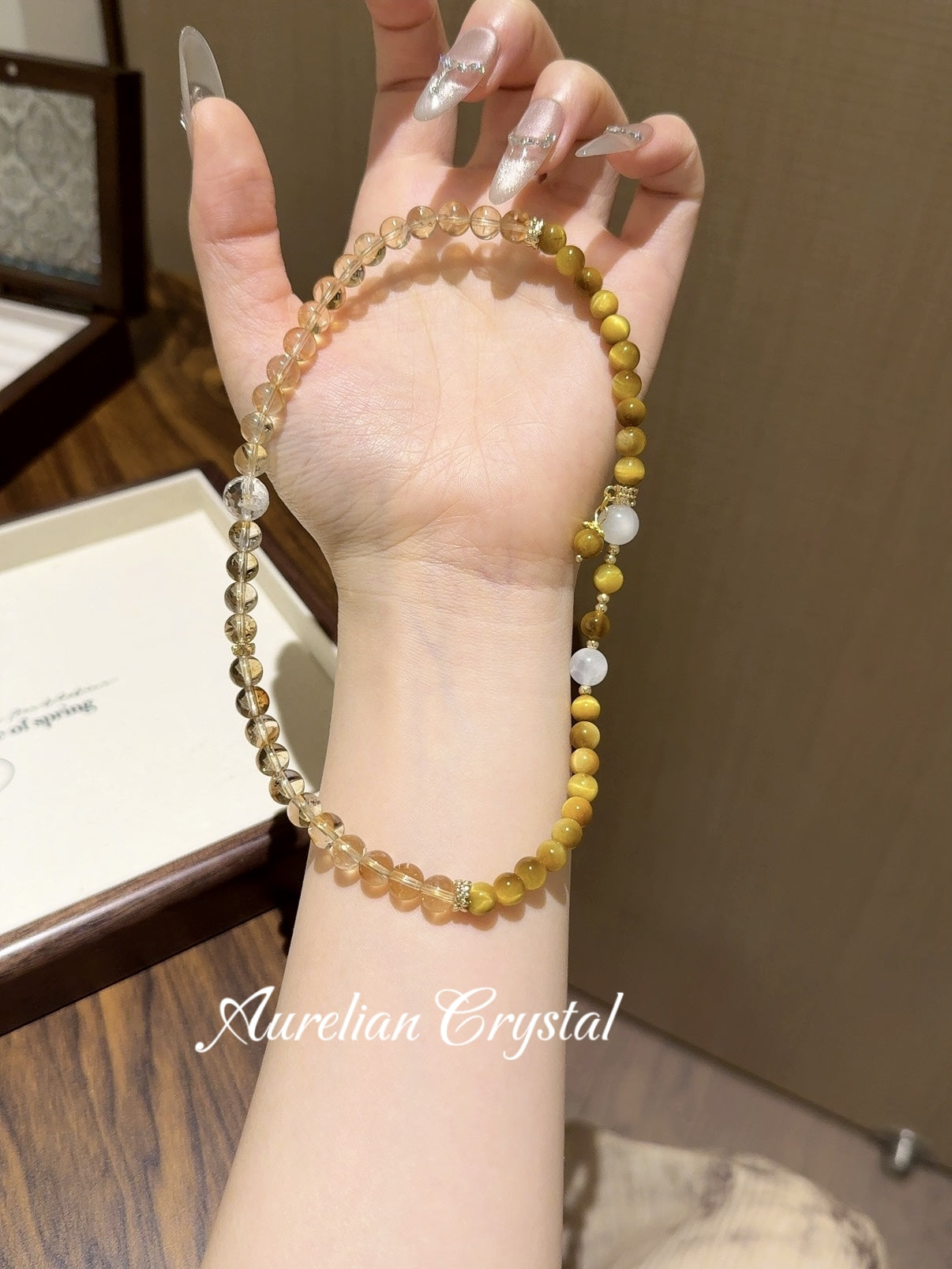Yellow Tower Quartz Double Strand Bracelet (bac743)