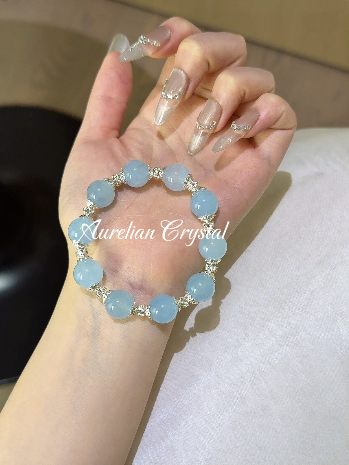 Blue Chalcedony Bracelet (bac888)