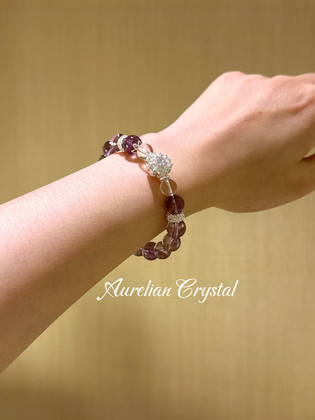 Amethyst & Clear Quartz Bracelet (bac862)
