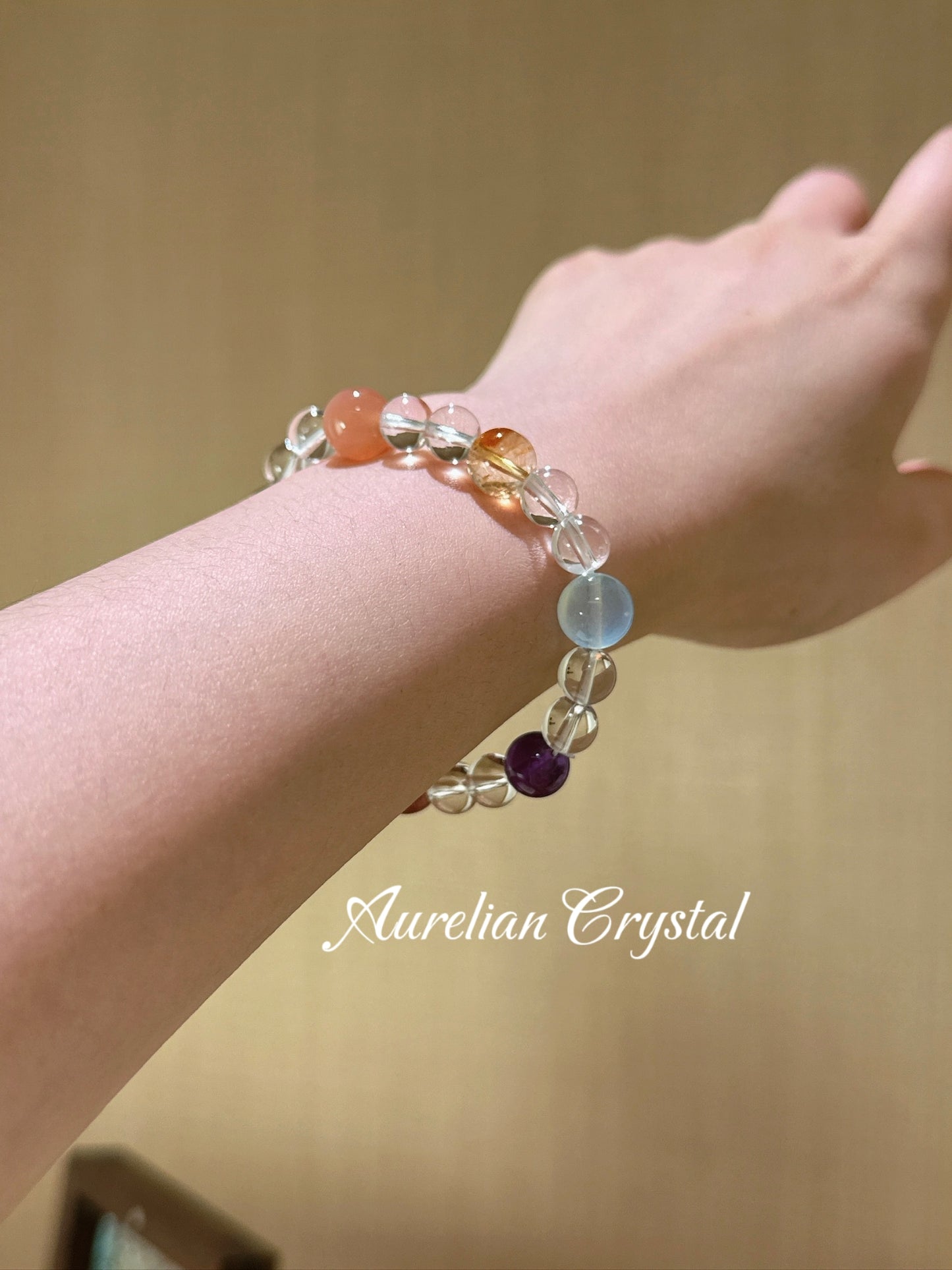 Clear Quartz Multi-Gemstone Bracelet (bac793x)