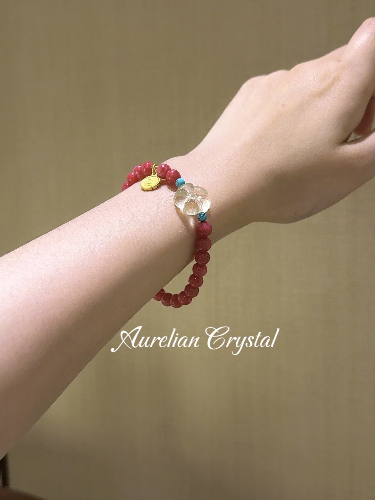 Rhodonite, Turquoise & Citrine Flower Bracelet (bac850)