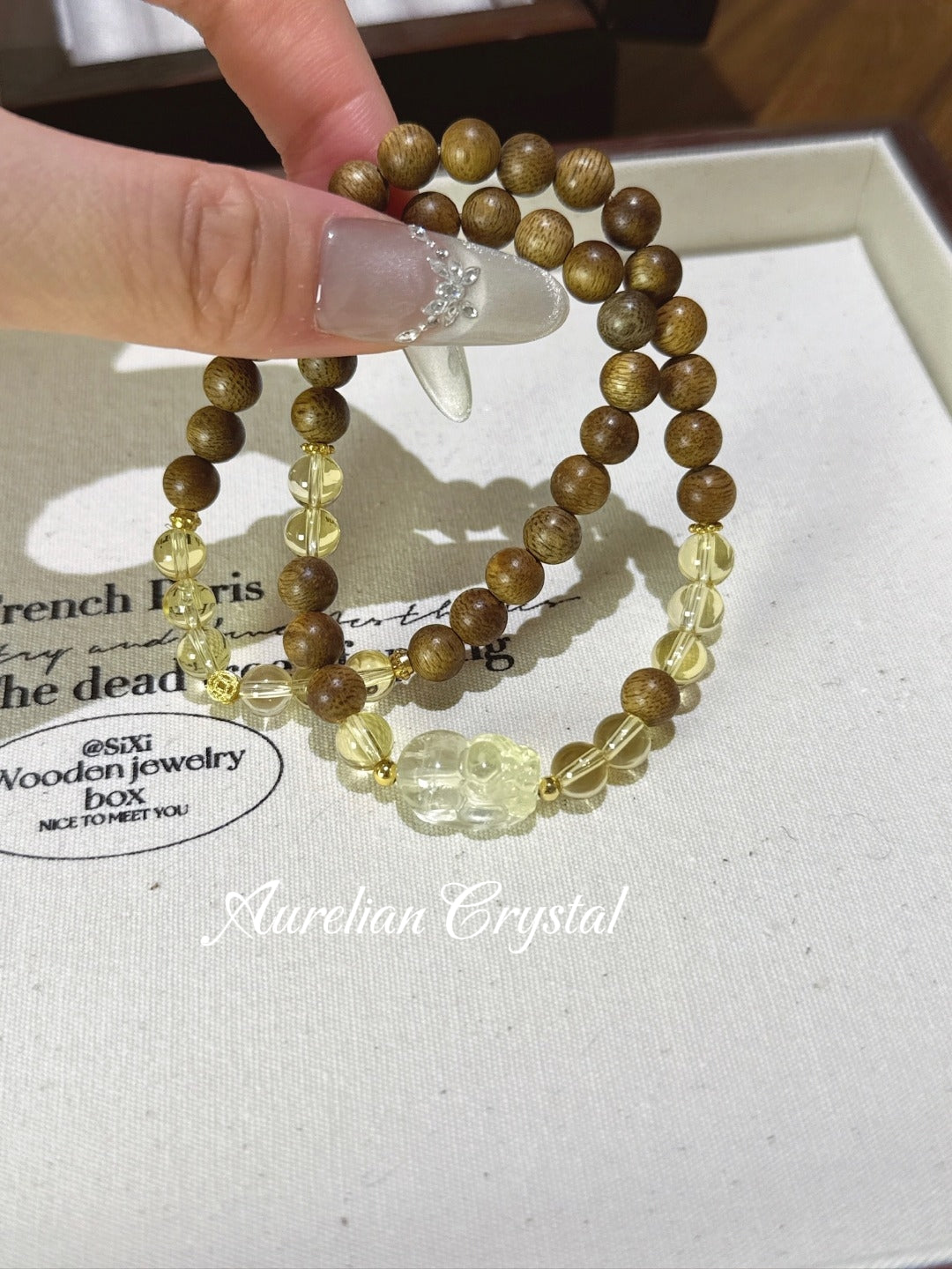 Citrine & Agarwood Pi Xiu Bracelet (bac1061x)