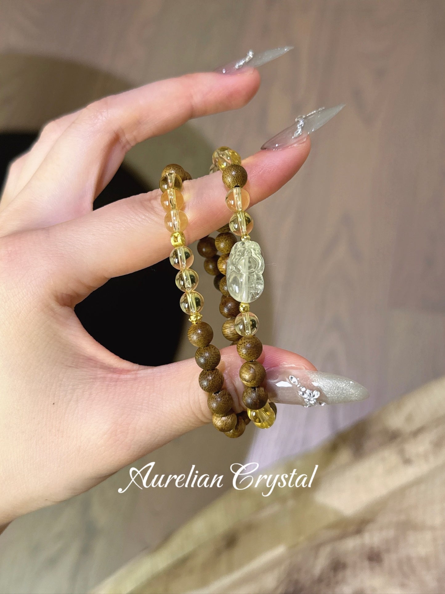 Citrine & Agarwood Pi Xiu Bracelet (bac1061x)