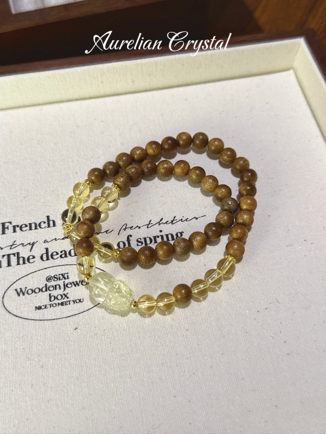 Citrine & Agarwood Pi Xiu Bracelet (bac1061x)