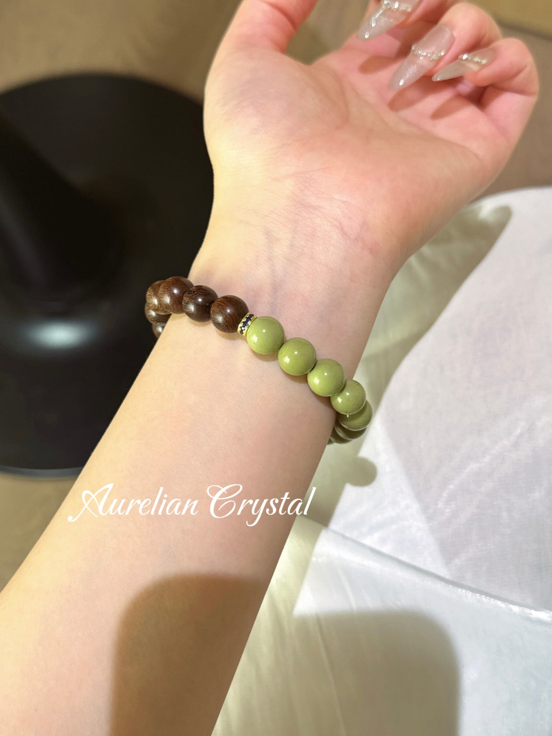 Alashan Agate & Sandalwood Bracelet(bac982)