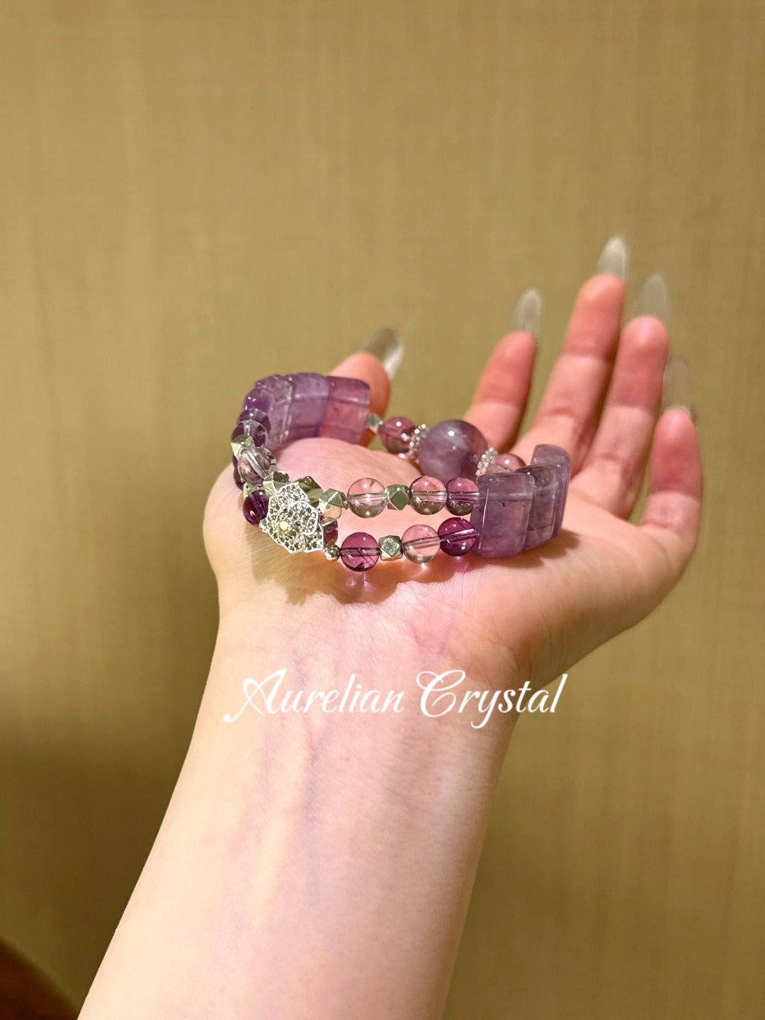 Amethyst Hand Charm(bac870)