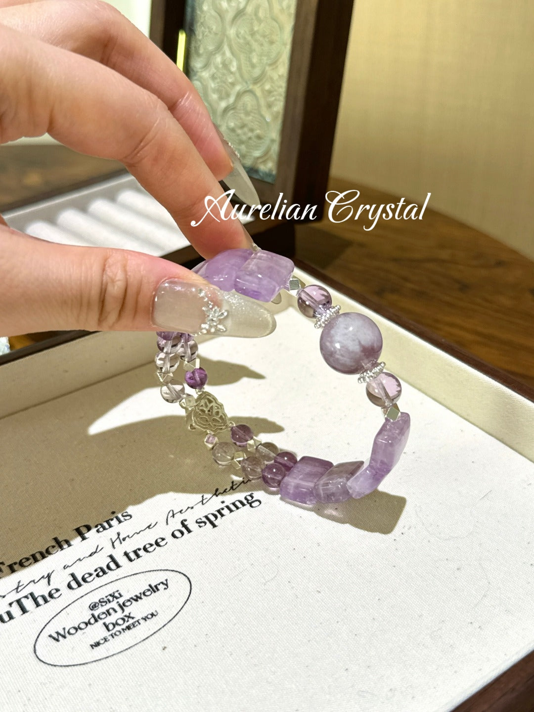 Amethyst Hand Charm(bac870)