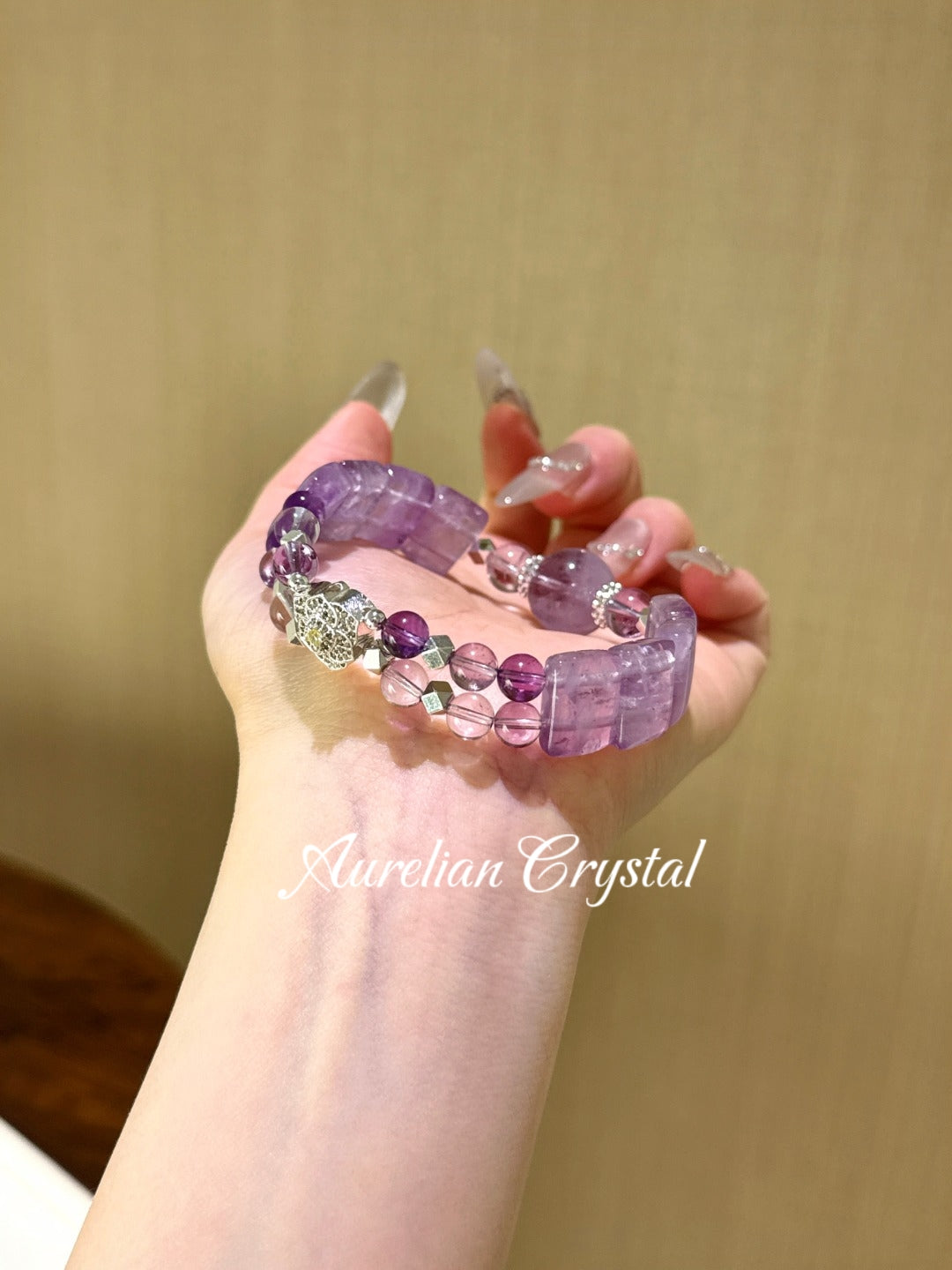 Amethyst Hand Charm(bac870)
