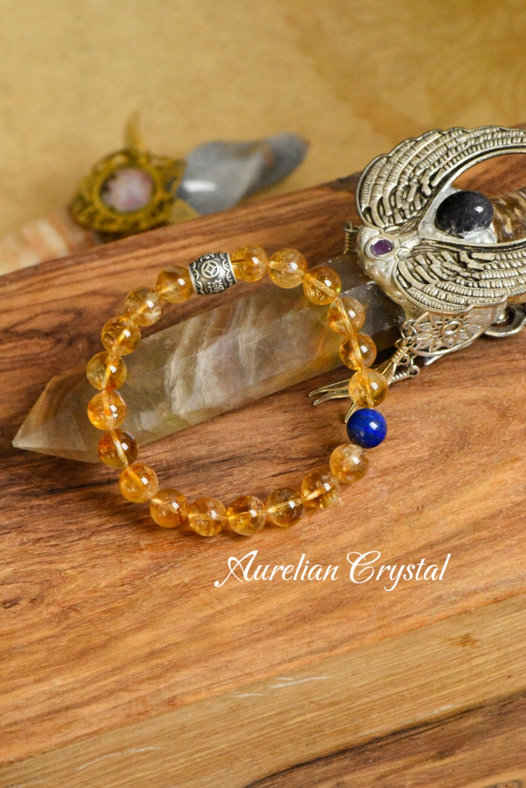 Yellow Aventurine & Lapis Lazuli Bracelet (bac596)