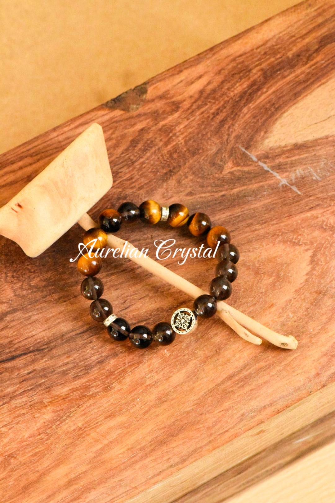 Smoky Quartz & Tiger’s Eye Bracelet (bac161)
