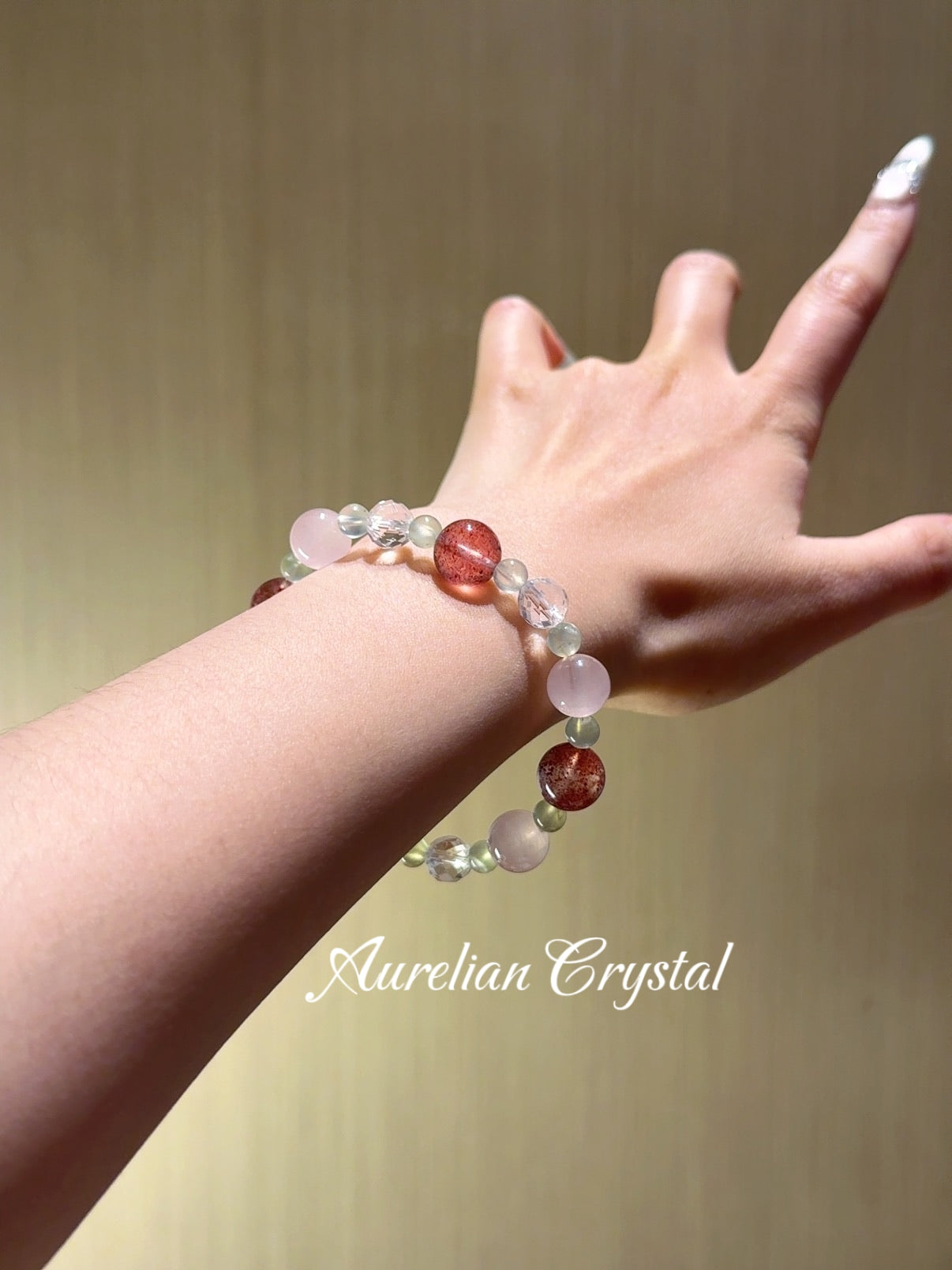 Rose Quartz & Strawberry Quartz for Positive Vibes/ Attracting Happiness (bac1561)