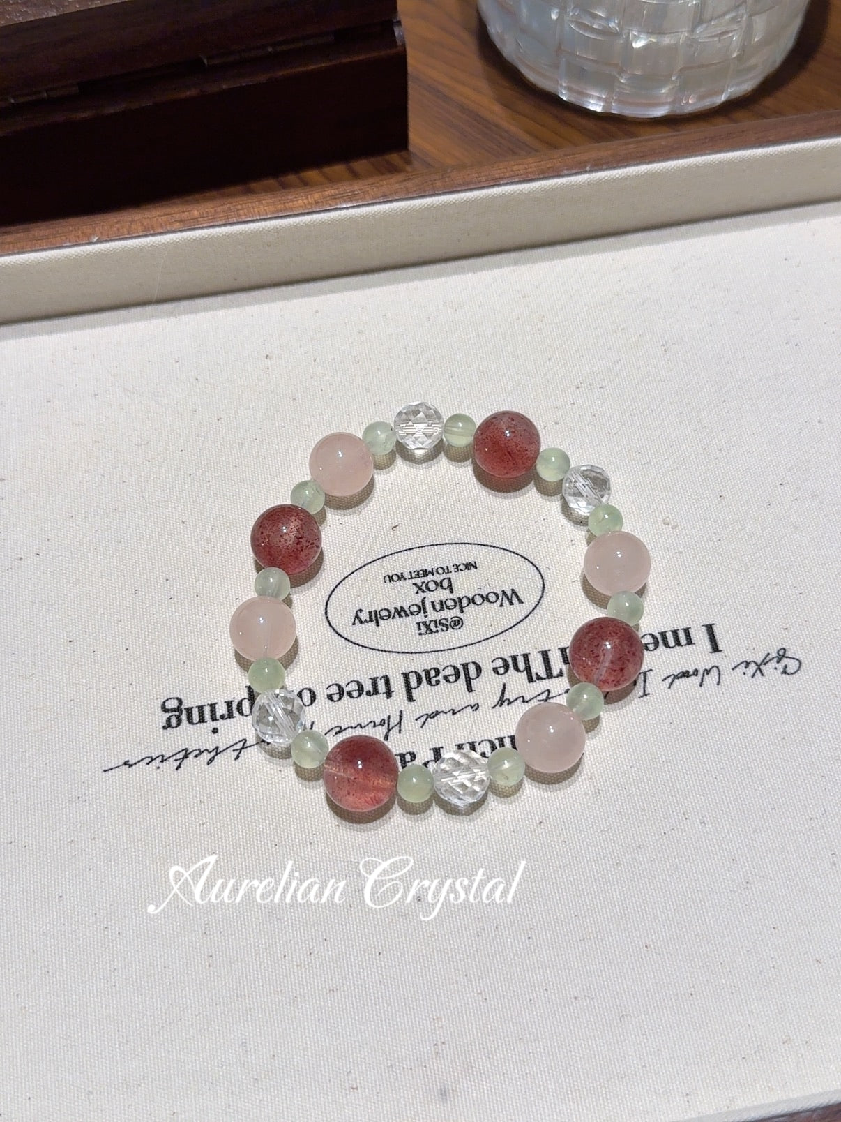 Rose Quartz & Strawberry Quartz for Positive Vibes/ Attracting Happiness (bac1561)