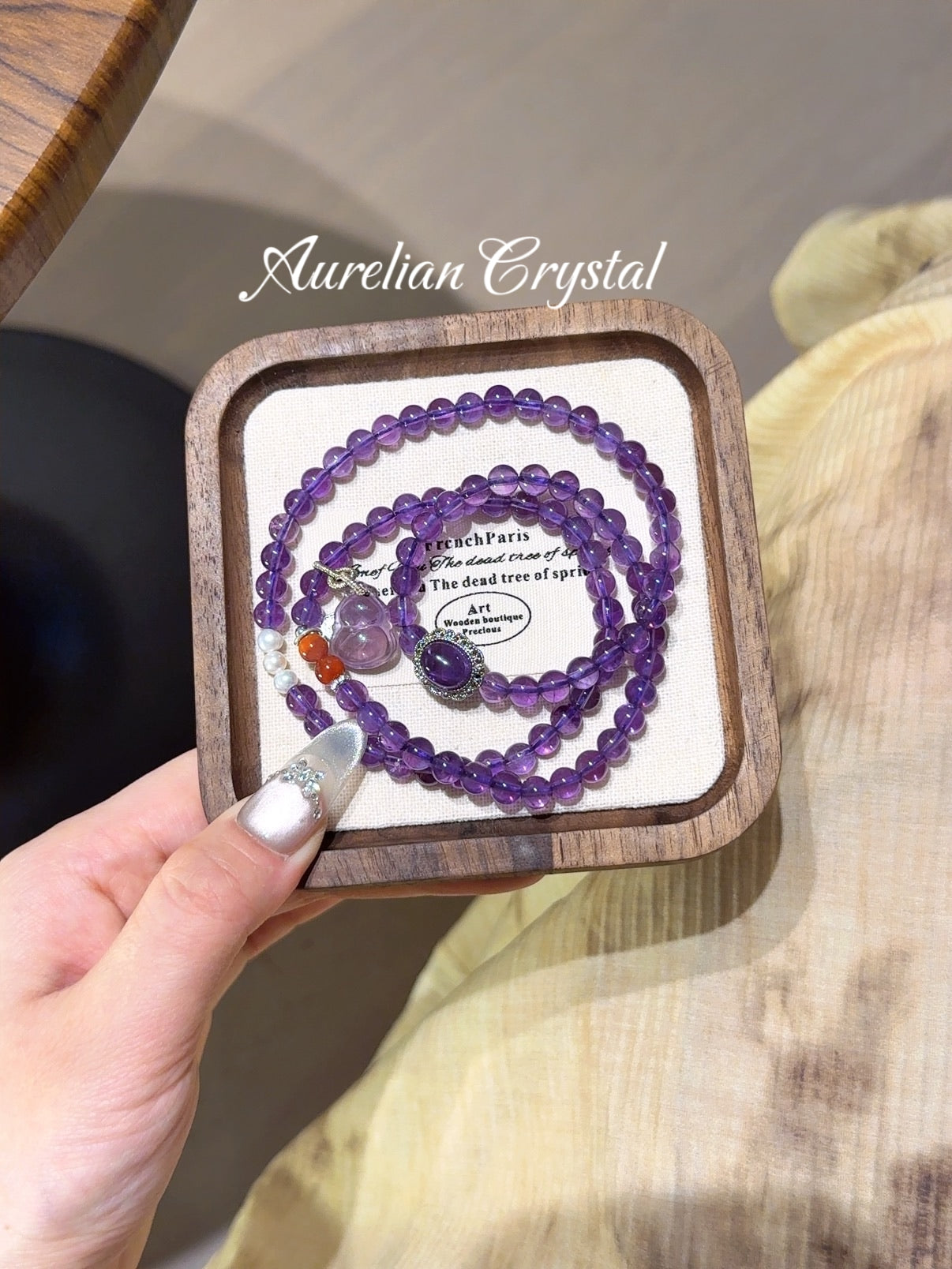 Emotional Healing Amethyst Multi Wrap Bracelet (bac454)