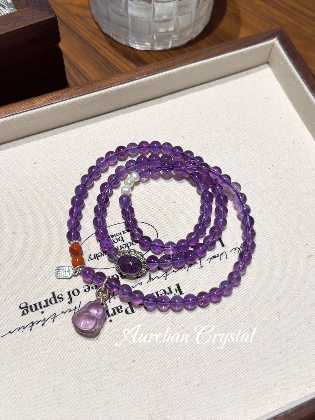 Emotional Healing Amethyst Multi Wrap Bracelet (bac454)