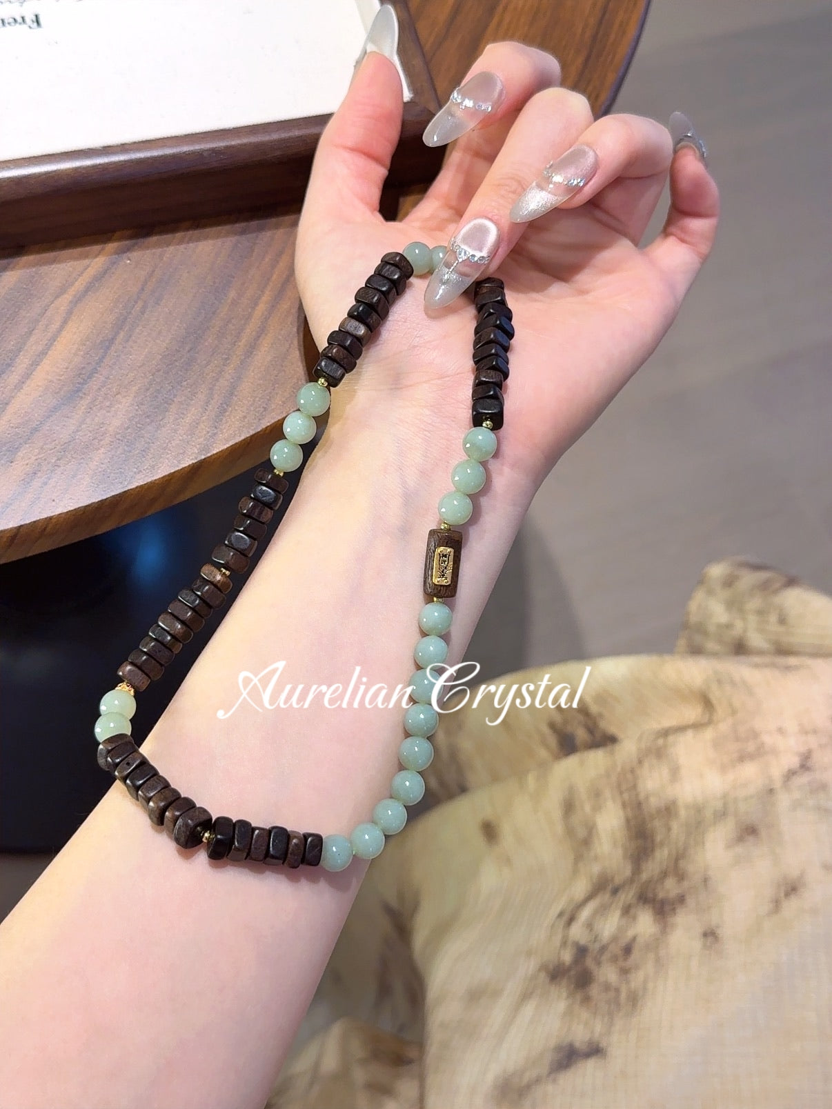 Family Harmony Jade & Agarwood Bracelet (bac1505x)