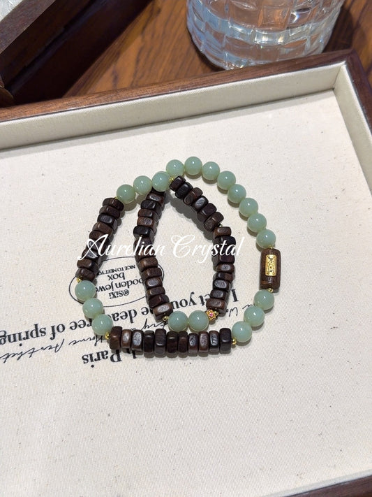 Family Harmony Jade & Agarwood Bracelet (bac1505x)