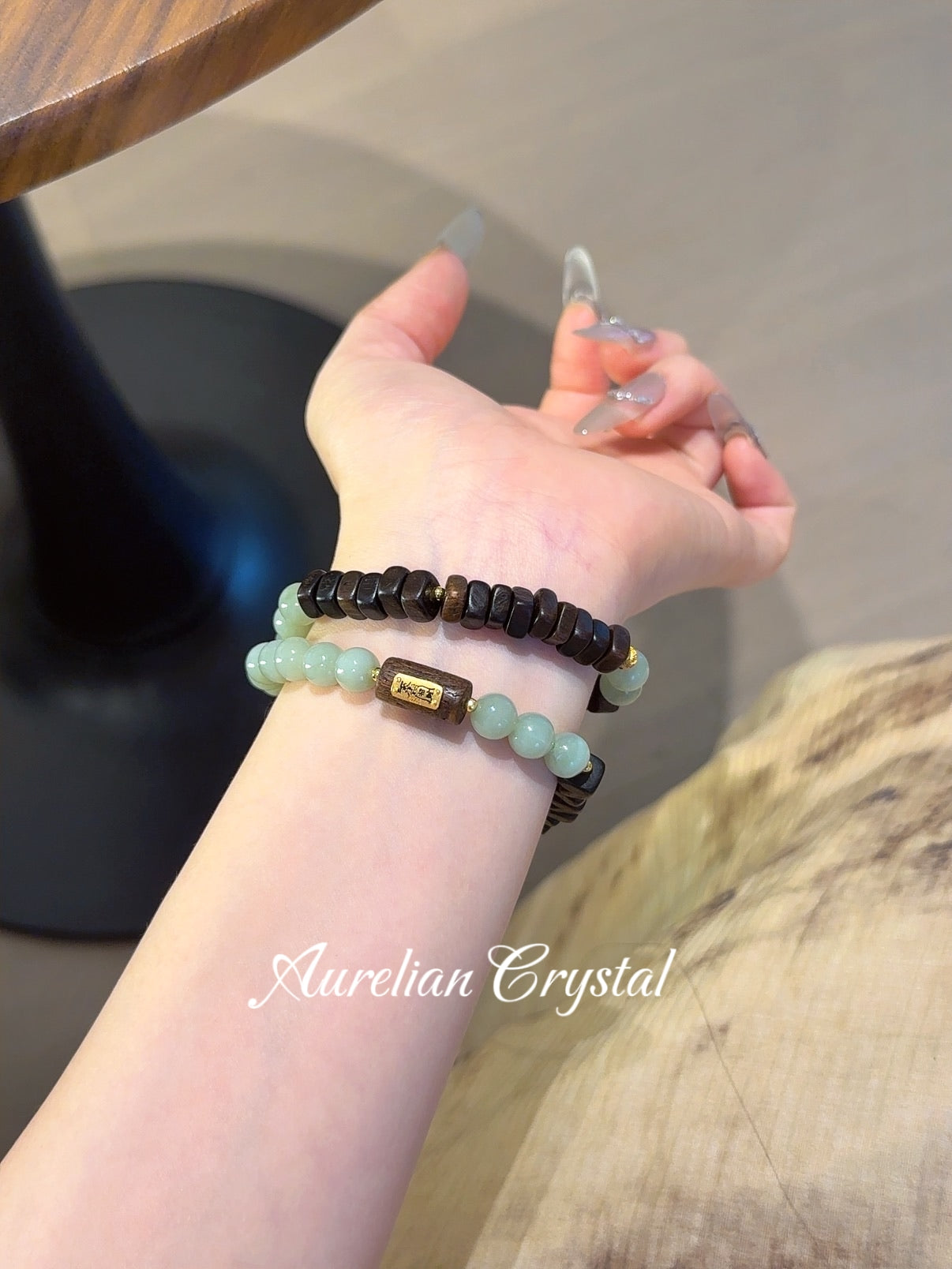 Family Harmony Jade & Agarwood Bracelet (bac1505x)